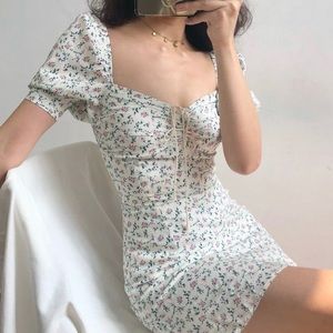 White floral dress
